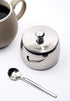RSVP International Stainless Steel Sugar Bowl Container with Lid and 4.5" Spoon, 8 oz Capacity...