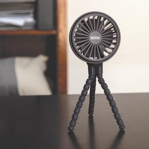 Nuby 3-Speed Stroller Fan with Adjustable Legs - Stroller Accessories - Baby Essentials for Travel - Black...