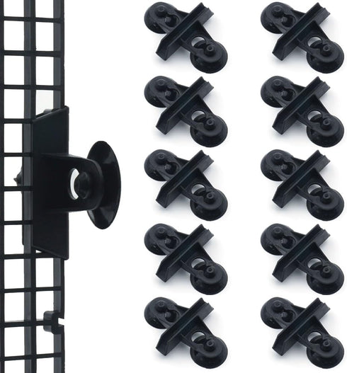 10 Pieces Aquarium Divider Suction Cup Clips, Glass Fixing Clips, Plastic Mesh Board Isolation Holders for Fish Tank (Black)...