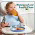 MIGHTY MONKEY Extra Deep Pocket Waterproof Silicone Feeding Baby and Toddler Bib, BPA Free Bibs for Boy, Girl, Adjustable Mess Free Eating and Dri...