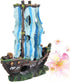 Housoutil Aquarium Submarine Ornaments Pirate Fish Tank Scenery Decoration Desk Topper Tabletop Pirate Decor Aquarium Boat Wreck Aquarium Decorati...