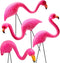 GIFTEXPRESS Pink Flamingos Yard Decorations - 4 Pack Small 14" Tall Plastic Flamingo Statue w/Metal Stakes - Lawn Ornaments & Garden Decor for Out...