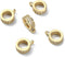 LiQunSweet 5Pcs Ring Brass Micro Pave Cubic Zirconia Hanger Links Bail Beads Dangle Hanger Beads for DIY Jewelry Making Supplies - 10x7.5mm(Golden...