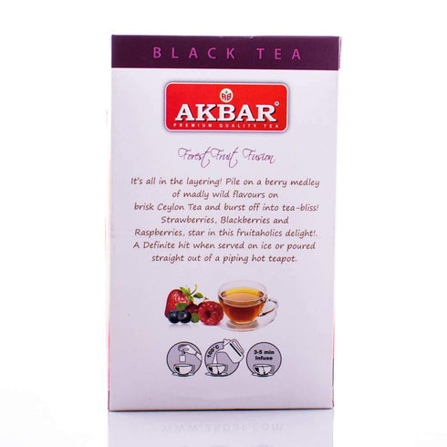 Akbar Flavoured Teas With Real Fruit Pieces - 20 Foil Tea Bags (Forest Fruit Fusion)...