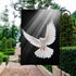 Moslion Dove Garden Flag Peace Bird White Dove with Swings Flying in the Sky Sunlight Flags Double-Sided Banner Welcome Yard Flag Outdoor Home Dec...