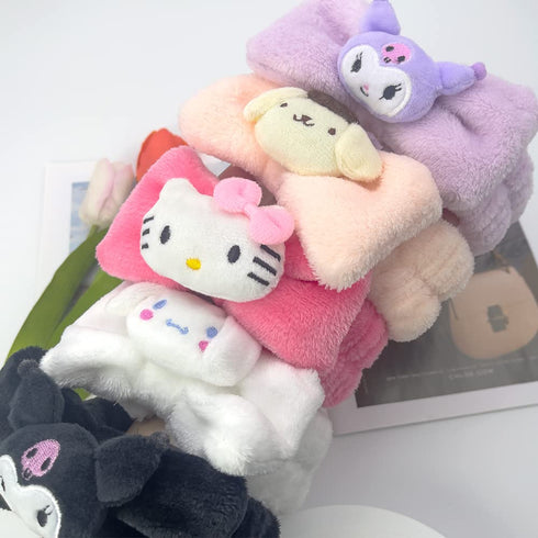 Kawaii Spa Headband, Cute Headband for Women Facial Makeup, Washing, Party, Soft Microfiber Coral Skincare Shower Fluffy Towel Headbands Hair Band...