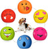 Squeaky Dog Toys for Medium Dogs, Soft Latex Squeaky Dog Balls, Smile Dog Squeaky Toys, Dog Toys Balls for Medium Dogs 6pcs Round Balls for Corgi,...