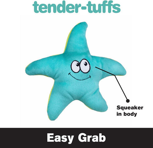 SmartPetLove Tender-Tuffs Easy Grab - Small Squeaky Soft Plush Starfish Dog Toy - Great for Puppies and Adult Dogs...