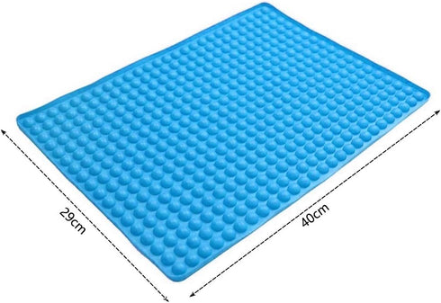 468-Cavity Dog Treat Mold,Mini Round Silicone Mold Dog Treats Pan for Cookies, Pet Treats Baking Mold Small Dot Cake Decoration(Blue)...