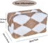 3pcs Checkered Plush Makeup Bag Terry Cloth Cosmetic Bag Zipper Travel Toiletry Bag Organizer Soft Pencil Pouch Case Makeup Brushes Storage Bag fo...
