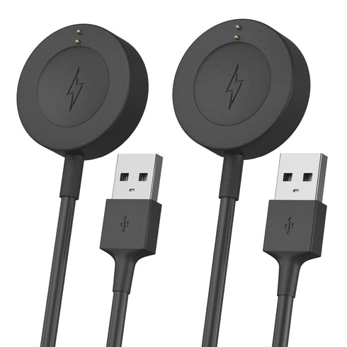 2-Pack Charger for Fossil Gen 6 Gen 5 Gen 5E Gen 4 Smartwatch Charging Cable Cord for Emporio Armani, Skagen falster 2, Misfit Vapor 2, Diesel Gua...