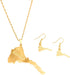 Eritrea Map Pendants Necklace Women Map Of Eritrea 24K Gold Jewelry African Necklace Ethiopia...