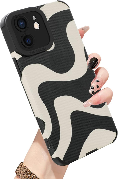 MZELQ for iPhone 11 Case, Cute Pattern Wave iPhone 11 Case, Screen Protector Camera Protection Lens Shockproof Phone Case for Girls Women......