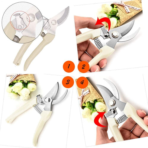 Leize Pruning Shears, Gardening Hand Pruner, Floral Shears, Strong Pruner for Flowers, Branches and Leaves (LightBlueA)...