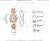 CdyBox Women Luxury Crystal Bracelet Watch Oval Dial Analog Quartz Wristwatch Girls Bangle Jewelry Watches Set (Rose gold)...