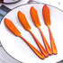 Stainless Steel 18/10 Cheese Desert Knives, Set of 4, Gold Breakfast Butter Knife, Slicer Sandwich Spreader (Magic Red)...