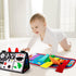 Tummy Time/Baby Mirror Toys, Black and White High Contrast Tabletop Mount Baby Newborn Toys 0 3 6 Months Brain Development, Sensory Texture Piano ...
