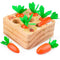 Wooden Educational Toys for 1 2 3 Year Old Boys Girls, Carrots Harvest Montessori Shape Size Matching Game for Fine Motor Skill Preschool Learning...