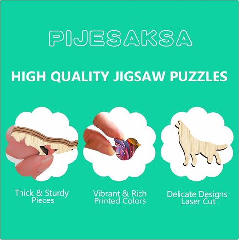Wooden Puzzles for Adults - Yin Yang Hummingbird Wooden Jigsaw Puzzles for Adults, Unique Shaped Wood Puzzles Adult, Wooden Puzzles, Perfect for B...