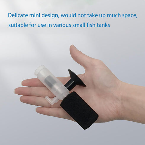 Portable Aquarium Filter, Internal Purifier Fish Tank Filter, Mini Aquarium Filter Air Driven Sponge Filter for Small Fish Tank 0.5-5 Gallon, Hous...