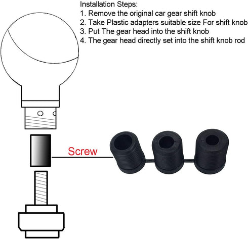 Abfer Shift Knobs Car Gear Weight Manual Knob Shifter Head Extension Fit for Most Automatic MT Transmission Vehicle (Blue)...