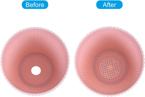 PATIKIL Flower Pot Hole Mesh Pad, 60Pcs 1.8 Inch/4.5cm Round Rigid Bonsai Drainage Mesh Grid Screen Bottom Grid Mat for Garden, White...