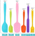 6PCS Silicone Spatula Set, FXFSTEEL Heat Resistant up 600°F Silicone Spatulas Kitchen Utensils for Cooking &Baking Needs BPA-Free Multicolor...