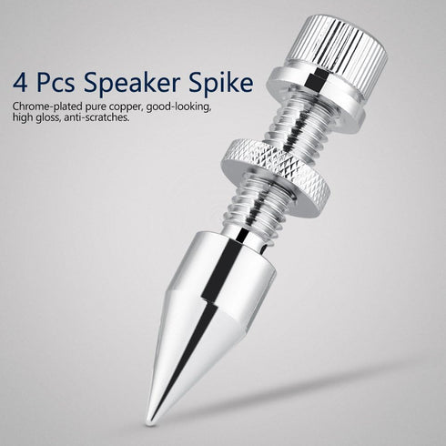 4 Pcs Speaker Spike Isolation Spikes Stand Foot HiFi Speaker Shockproof Cone Base Pads for Speaker Frame, Amplifier, CD DVD Player...