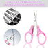 4 Pcs Small Scissors All Purpose,Stainless Steel Scissors Set with Protective Cover,Mini Detail Craft Scissors for Paper Cutting,Sewing,Scrapbooki...