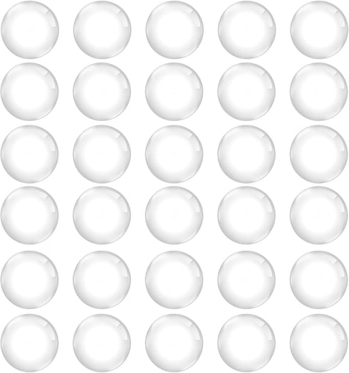 30PCS Clear Glass Cabochons 1 Inch Dome Tile Clear Glass Tiles Non-Calibrated Round Gems for Crafts, Pendants, Picture Jewelry Making, Rings...