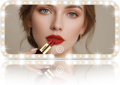 Car Sun Visor Vanity Mirror Rechargeable LED Light Makeup Mirror for Car with 3 Light Modes Innovative Car Mirror Accessories...