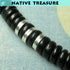 18" Raiders Black Wood Coco Silver Beaded Necklace - 8mm (5/16")...