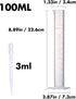 Measuring Cylinder Set, 4 Sizes Graduated Polypropylene Lab Test Tubes in 100 ml, 50 ml, 25 ml, 10 ml for Laboratory, & Science Experiments with 4...