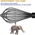 Dishwasher Safe Silicone Whisk, Sealed Waterproof Design Set of 3, Professional Kitchen Whisks for Cooking Non-Scratch, Silicone & Stainless Steel...