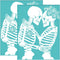 OLYCRAFT 2Pcs 8.6x11 Inch Skeleton Couple Self-Adhesive Silk Screen Printing Stencil Skull Lover Silk Screen Stencil Skull Rose Reusable Mesh Sten...