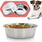 2pcs Stainless Steel Dog Bowls, Hammered Thickened Metal Dog Bowl Feeding or Water Bowls for Small/Medium/Large Sized Dogs & Cats Stackable Metal ...