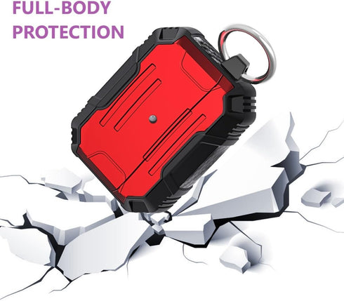 Hard Shell Protective case Compatible with Airpods Pro 1/2 (USB-C/Lightning Cable) Charging Case, Shockproof Hard Protective Cover with Keychain. ...