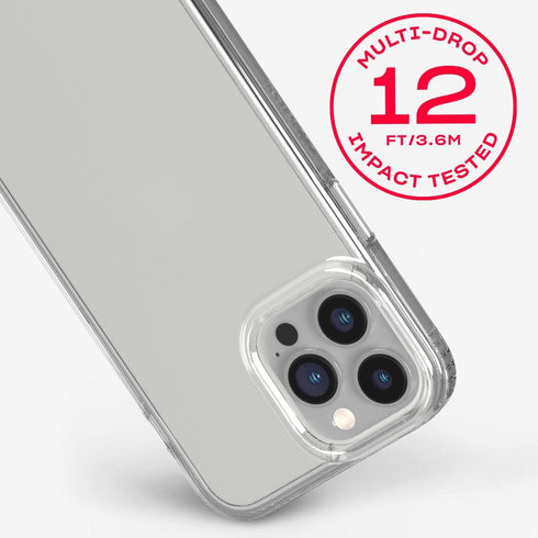Tech21 Evo Clear and Impact Glass Bundle for iPhone 13 Pro Max – Protective Phone Case with 12ft Multi-Drop Protection and Toughened Glass Screen ...