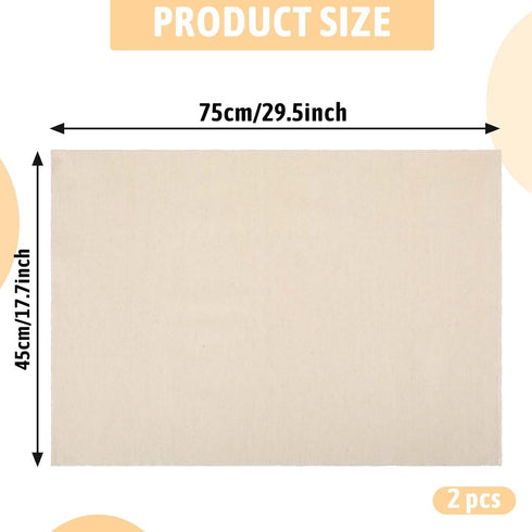 Proofing Cloth for Bread Baking 2PCS 17x29 Inches Linen Cloth Reusable Bread Proofing Cloth Thick Baking Bread Cloth for Rolling Dough, Baguettes,...