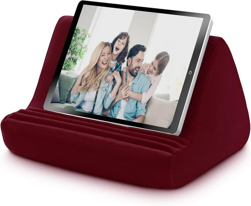Macl Tablet Pillow Stand, Multi-Angle Adjustable Viewing, Soft Padded Tablet Holder for Lap, Bed, Desk, Compatible with All Tablets, E-Readers, an...