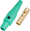 Marinco CLS40FB-E CLS Cam Type, Series 16 Inline, Single Pin Connector, 400 Amp, 600 Volt, 2/0-4/0 AWG, Female - Green (E)...