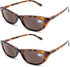 AQWANO 2 Pairs Reading Sunglasses Women Fashion Designer Cat Eye Outdoor Sun Readers Leopard with Spring Hinges Not Bifocals?1.0...