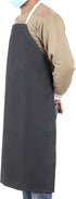 EISCO Rubber Vinyl Apron, Medium (27" W x 36" L) - Adjustable Bib Apron for Dishwashing, Butcher, Laboratory - Black...
