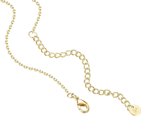 PAVOI 14K Gold Plated Station Necklace | Simulated Diamond BTY Necklace | Womens CZ Chain Necklace | Layering Necklaces...