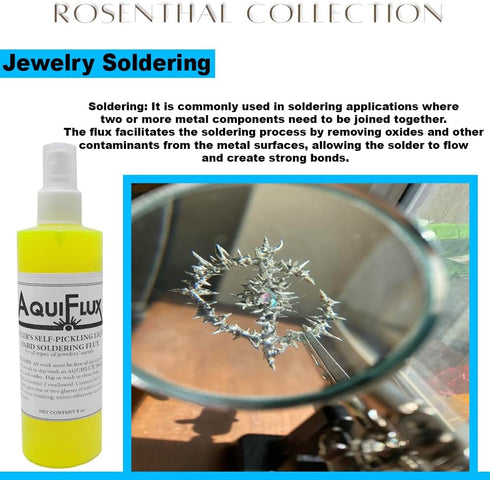Aquiflux Self Pickling Flux 1/2 Pint for Precious Metals Gold Silver Jewelry and Hard Soldering (8 oz.)...