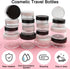 18 Pcs Makeup Travel Containers with Lids 3/5/10/15/ 20 Gram Size Cosmetic Jars with 4 Pcs Mini Spatulas and Dropper, Round Clear Wide-mouth Leak ...