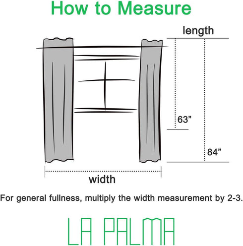 LA PALMA Thermal Insulated Blackout Darkening Grommet Living Room Curtains Window Drapes for Bedroom Pack of 2 Panels...
