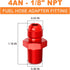 GASHER 5PCS 4AN Male Flare to 1/8" NPT Male Pipe Fitting Straight Aluminum Adapter Fitting Red...