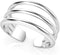 Metal Factory Sterling Silver 3 Row Adjustable Toe Band Ring...