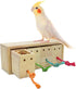Bird Foraging Feeder Toy Training Intelligence Box Wooden for Parrot Budgie Parakeet Cockatiel Conure African Grey Cockatoo Amazon Finch Canary...